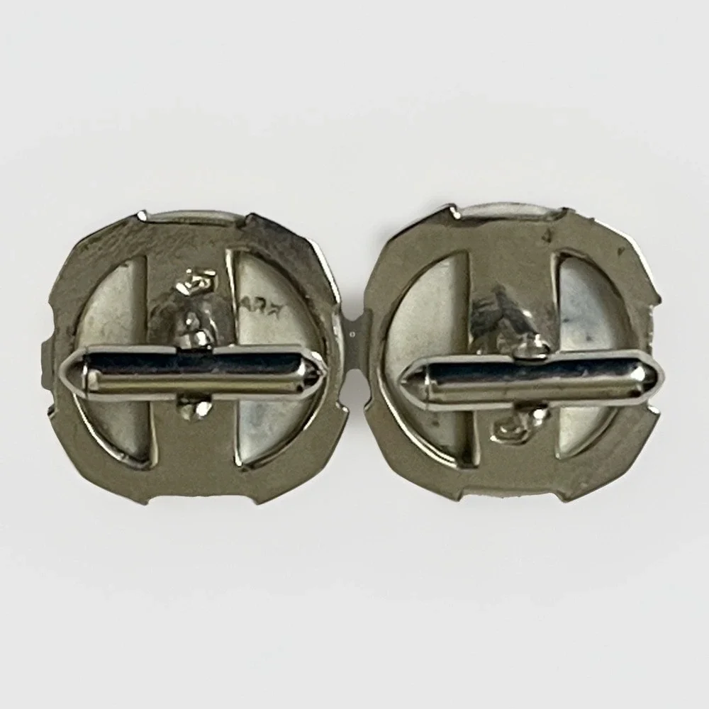 Royal Copenhagen Porcelain Crown Toggle Cufflinks